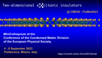 Two-dimensional excitonic insulators @ CMD30 – FisMat2023